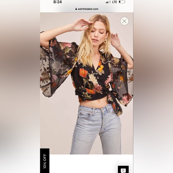 ATSR The Label Imogen Black Multi Floral Women’s S - Picture 2 of 5